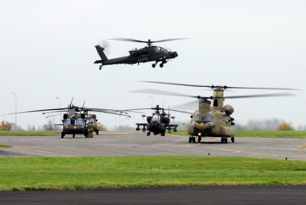 1st Air Cavalry Brigade, 1st Cavalry Division on Chièvres Air Base, Belgium during the Operation Atlantic Resolve