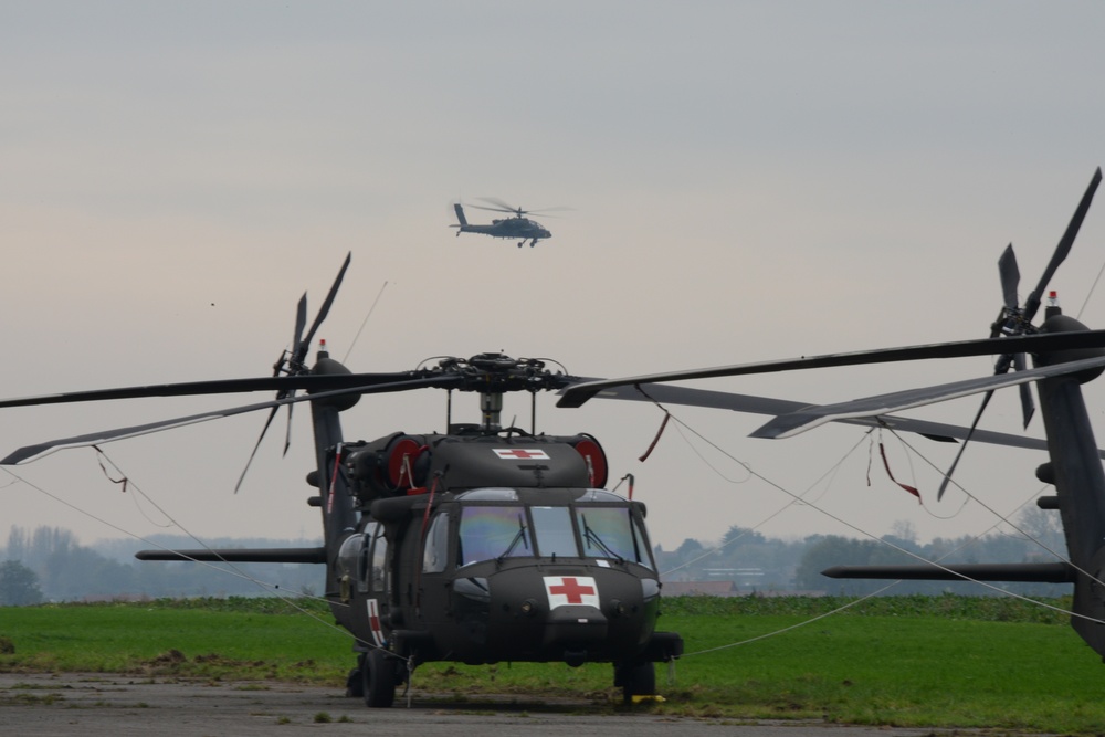 1st Air Cavalry Brigade, 1st Cavalry Division on Chièvres Air Base, Belgium during the Operation Atlantic Resolve