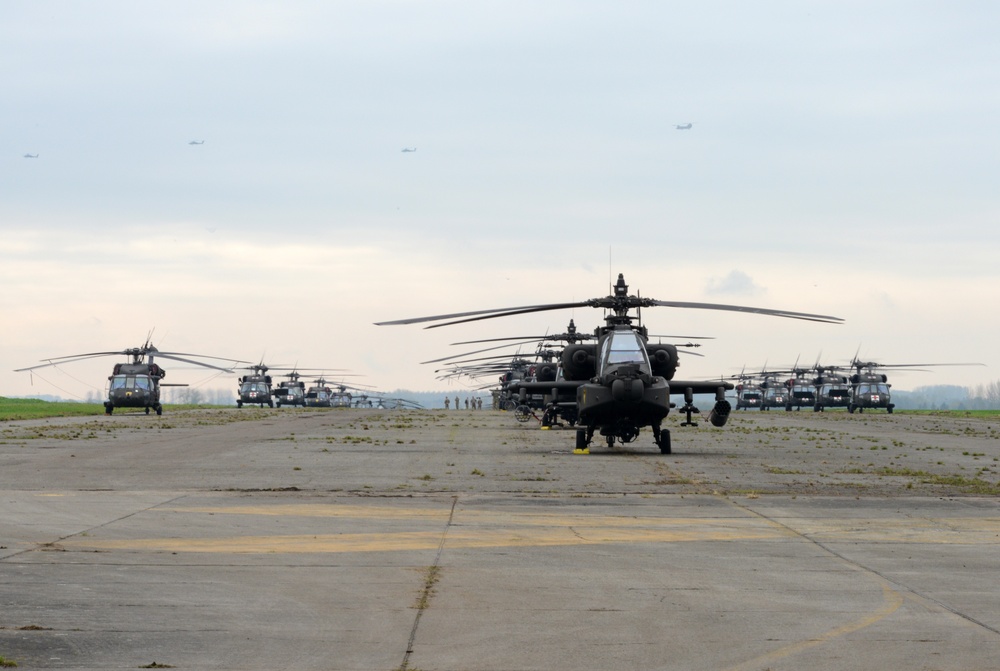 1st Air Cavalry Brigade, 1st Cavalry Division on Chièvres Air Base, Belgium during the Operation Atlantic Resolve