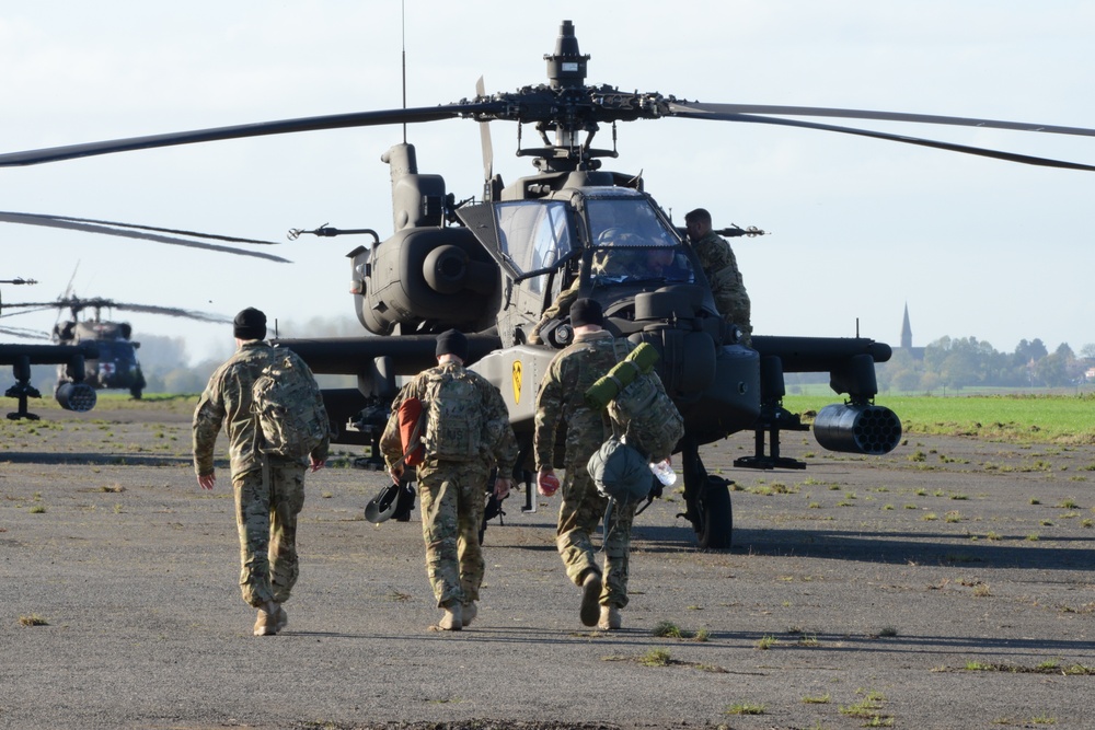 1st Air Cavalry Brigade, 1st Cavalry Division on Chièvres Air Base, Belgium during the Operation Atlantic Resolve