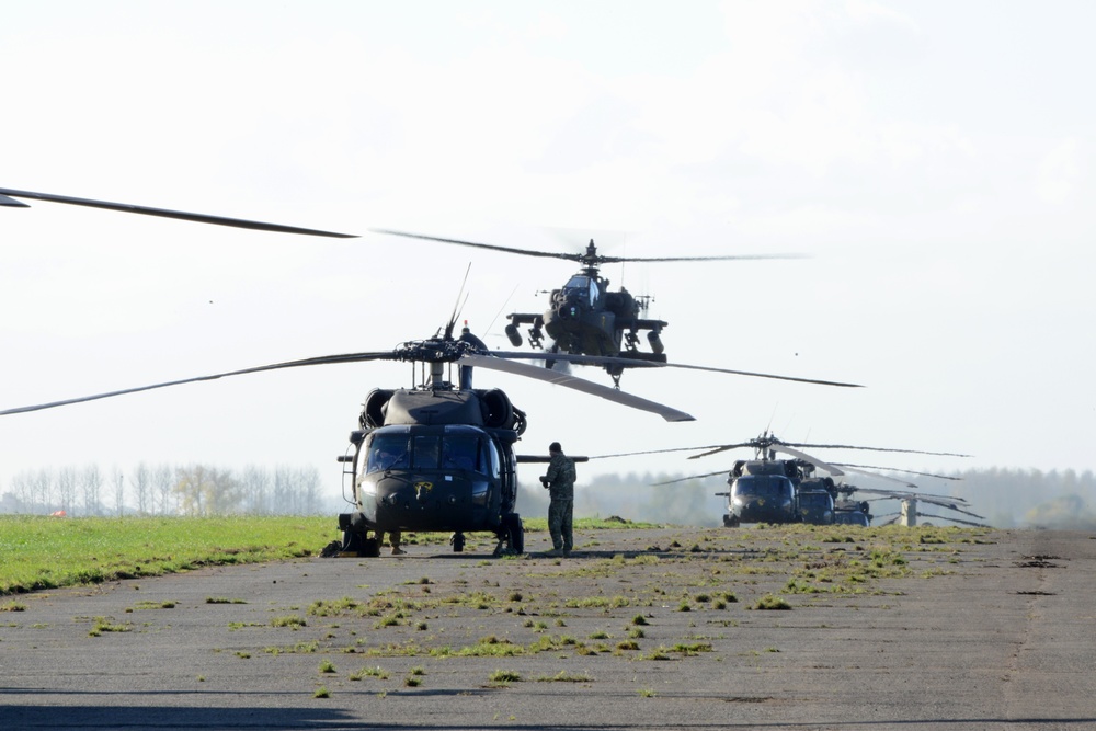 1st Air Cavalry Brigade, 1st Cavalry Division on Chièvres Air Base, Belgium during the Operation Atlantic Resolve