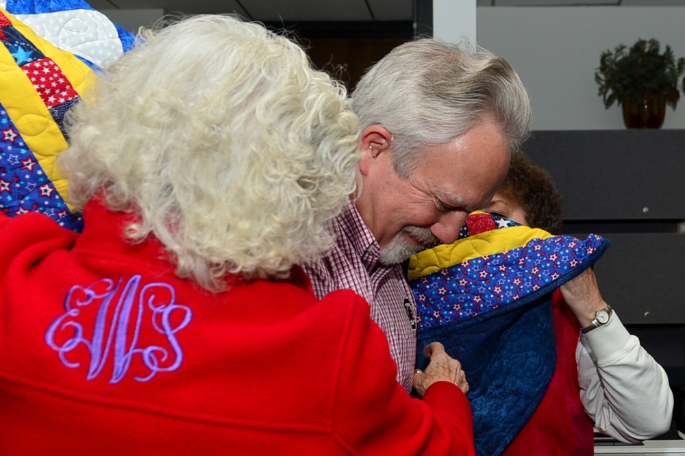 Airmen receive Quilts of Valor