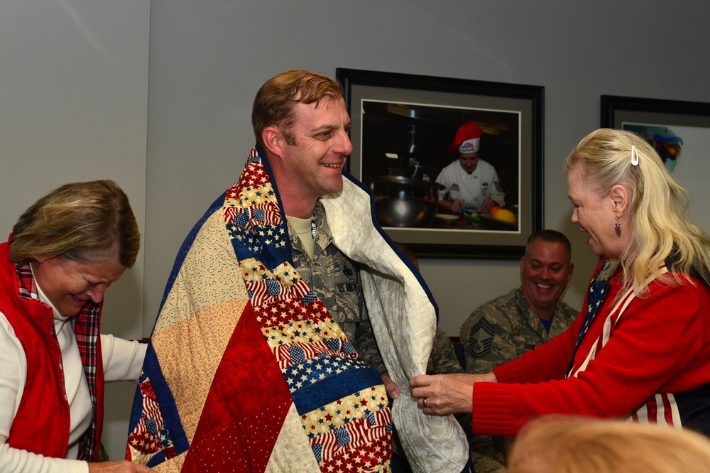 Airmen receive Quilts of Valor