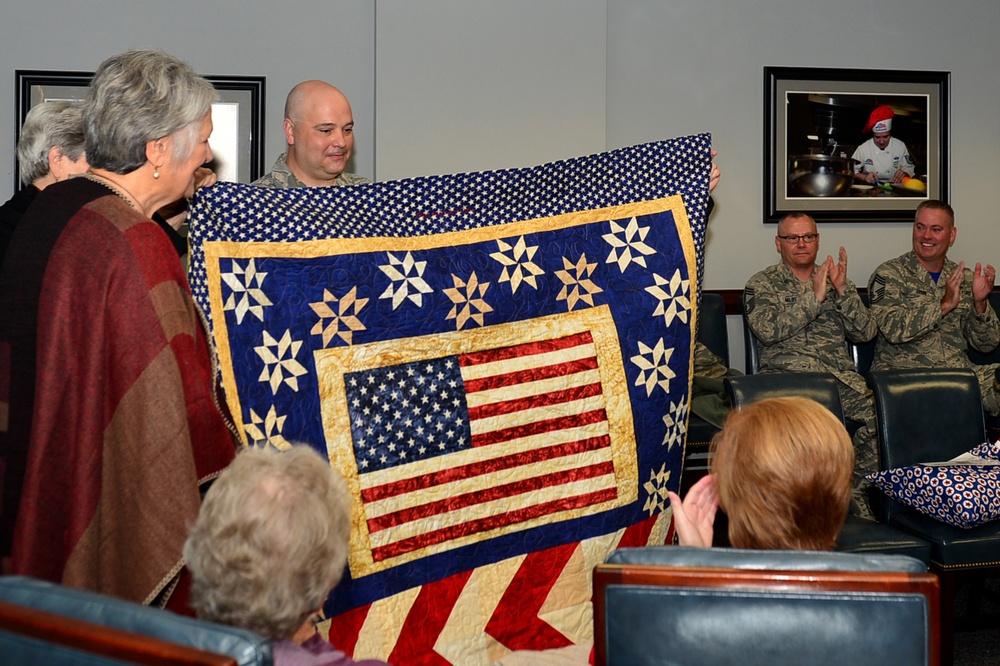 Airmen receive Quilts of Valor