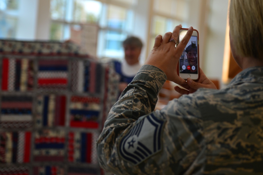 Airmen receive Quilts of Valor