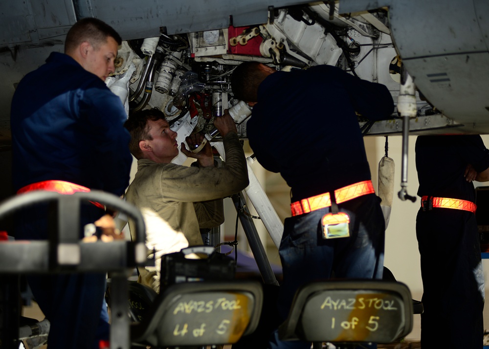 31 MXS sticks the landing: Airmen maintain landing gear