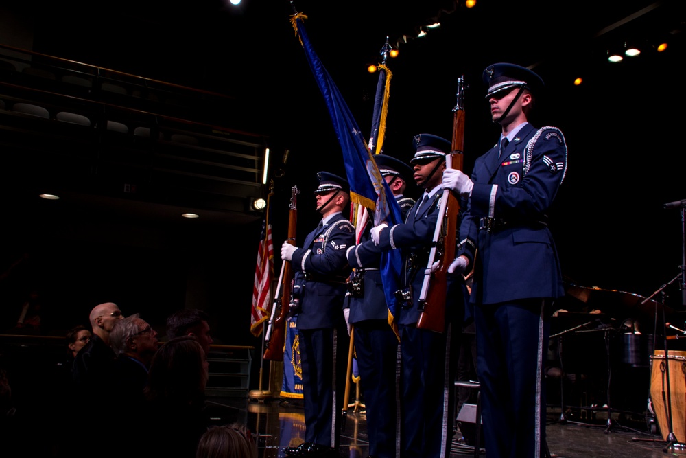 Honor Guard present the colors