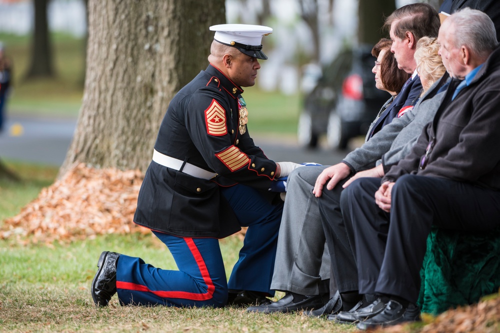 Graveside Service for U.S. Marine Corps. Cpl. Anthony Guerriero in Section 60 of Arlington National Cemetery