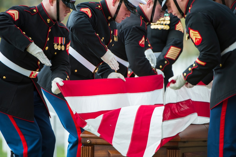 Graveside Service for U.S. Marine Corps. Cpl. Anthony Guerriero in Section 60 of Arlington National Cemetery