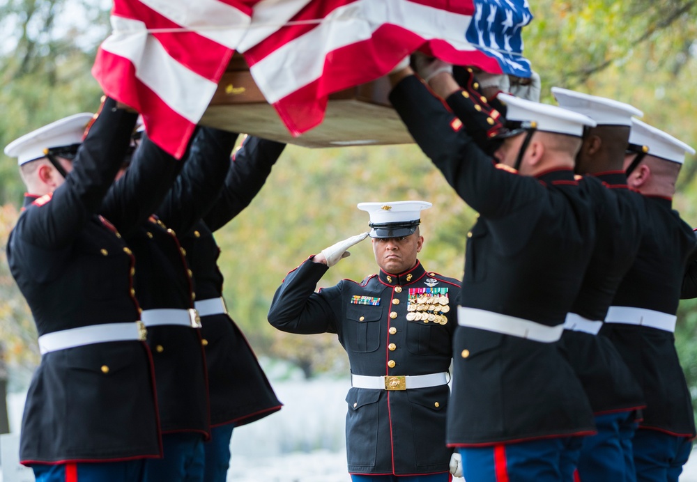 Graveside Service for U.S. Marine Corps. Cpl. Anthony Guerriero in Section 60 of Arlington National Cemetery