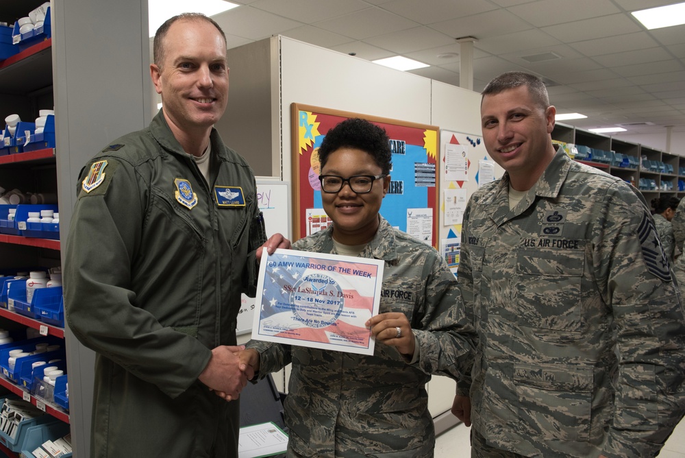 Staff Sgt. David gets awarded Warrior of the Week