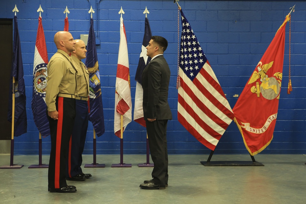 Marine Corps veteran Lance Cpl. Gonzalez receives award upgrade to Navy Cross.