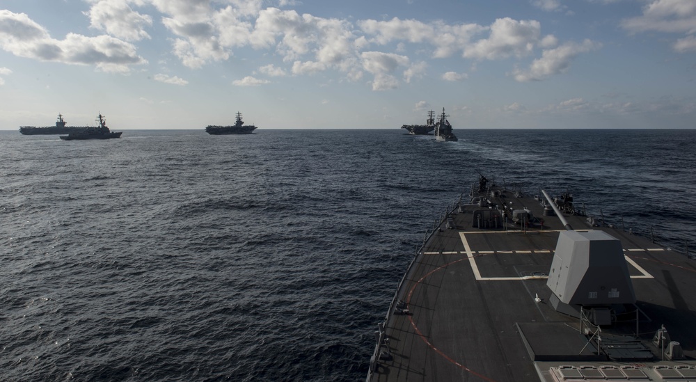 Tri-Carrier Strike Group Force Exercise