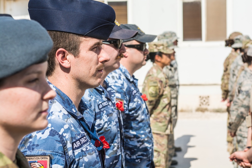 Coalition partners hold joint Remembrance and Veterans Day ceremony at Al Udeid