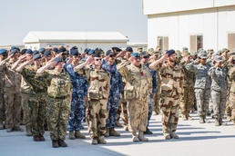 Coalition partners hold joint Remembrance and Veterans Day ceremony at Al Udeid