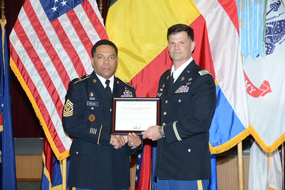 Command Sgt. Maj. William Majors' Retirement ceremony (U.S.Army Garrison Benelux)