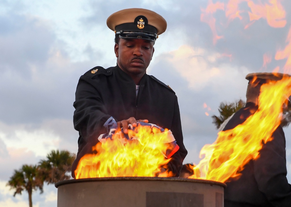 NAVSTA Mayport conducts flag retirement ceremony