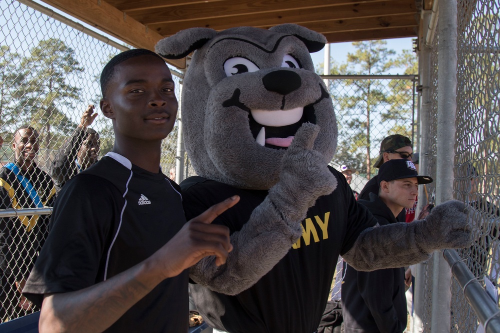 Rocky in the dugout