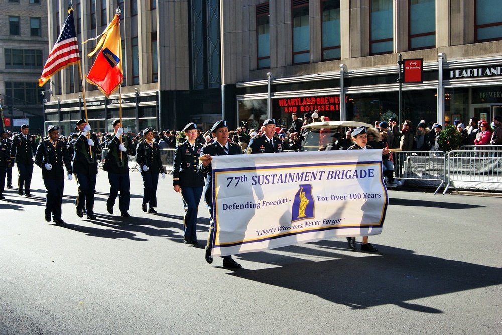 Army Reserve Units March in NYC Veterans Day Parade