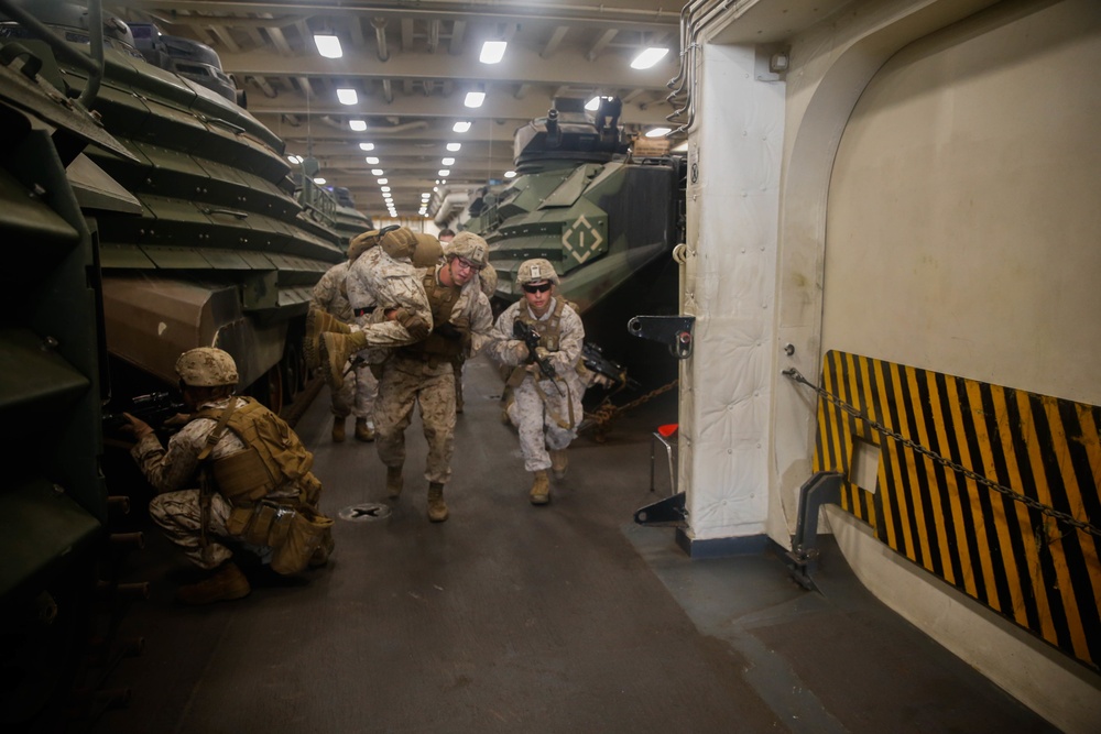 BLT 1/5 Stress Shoot aboard USS San Diego (LPD 22)