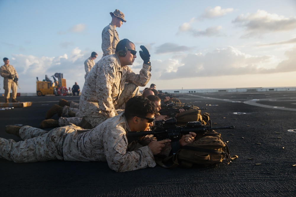 BLT 1/5 Stress Shoot aboard USS San Diego (LPD 22)