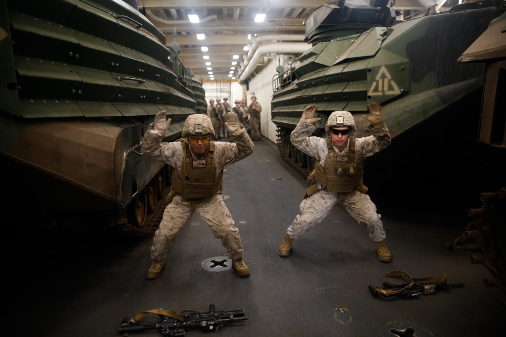 BLT 1/5 Stress Shoot aboard USS San Diego (LPD 22)