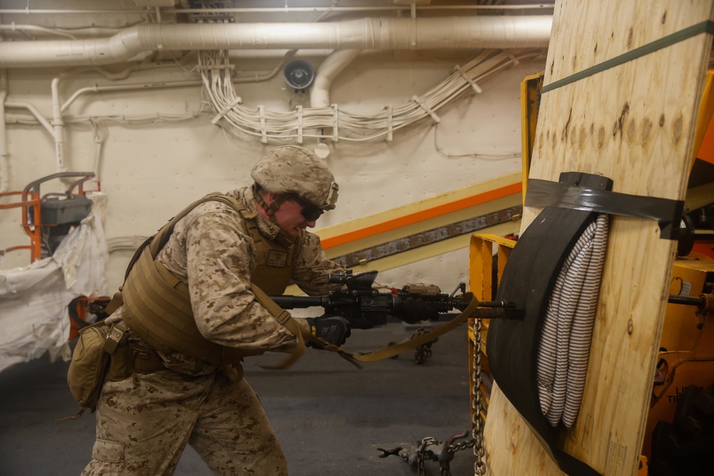 BLT 1/5 Stress Shoot aboard USS San Diego (LPD 22)