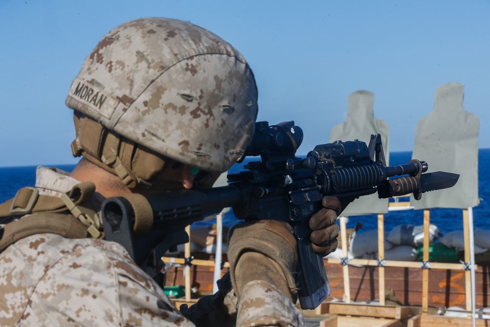 BLT 1/5 Stress Shoot aboard USS San Diego (LPD 22)