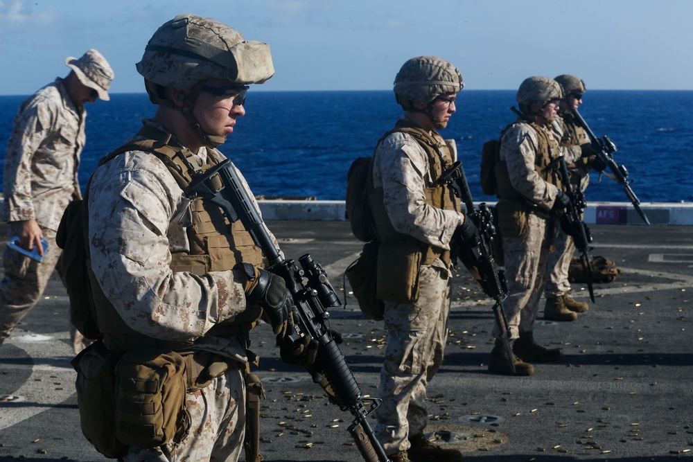 BLT 1/5 Stress Shoot aboard USS San Diego (LPD 22)