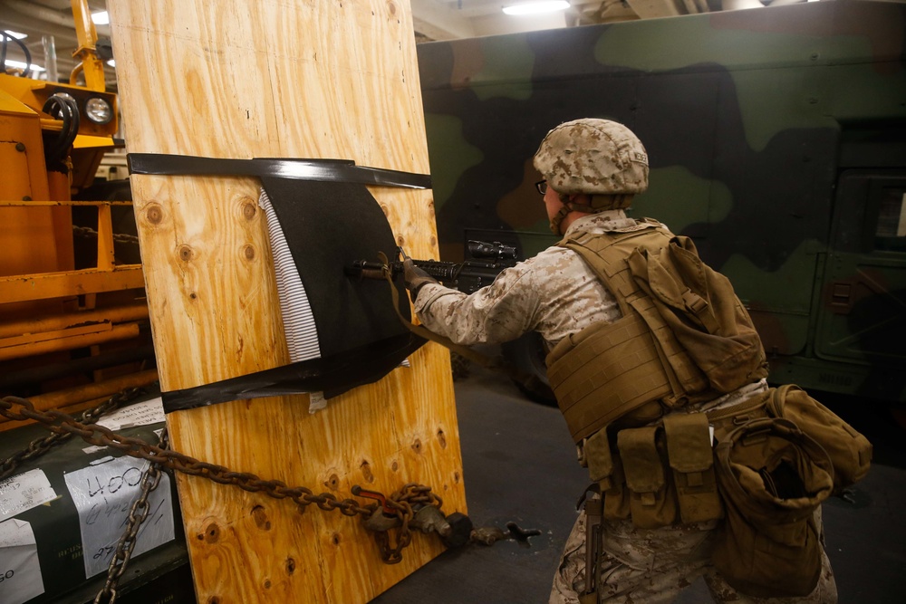 BLT 1/5 Stress Shoot aboard USS San Diego (LPD 22)