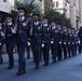 Air Force Honor Guard marches in New York City Veterans Day Parade
