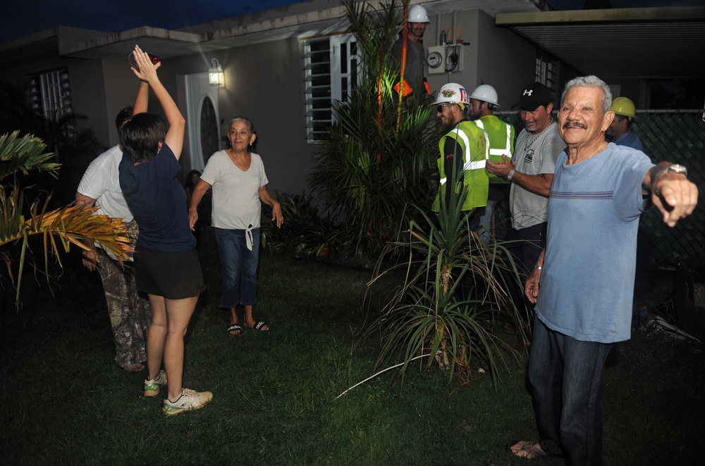 When the Lights Come On: Power restoration reaches neighborhoods in northwest Puerto Rico