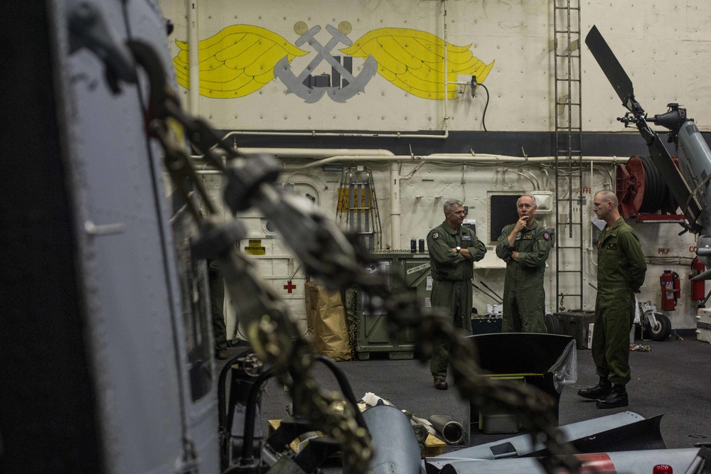 CSG-4 Commander visits Marines during Combined COMPTUEX aboard USS New York (LPD 21)