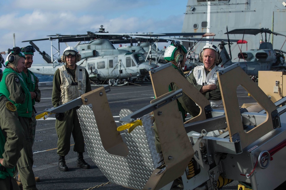 CSG-4 Commander visits Marines during Combined COMPTUEX aboard USS New York (LPD 21)