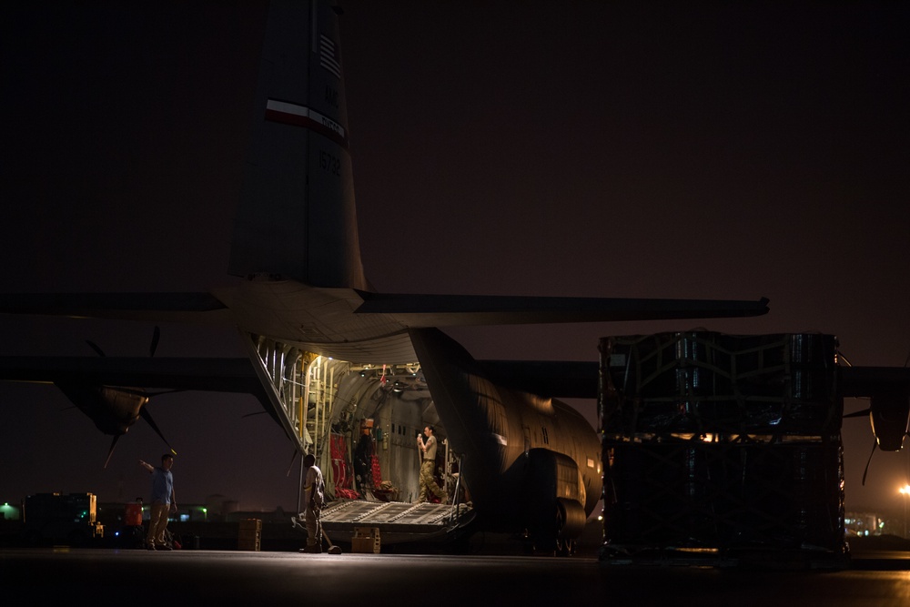 Airmen conduct cargo operations in East Africa