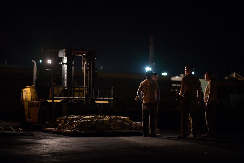Airmen conduct cargo operations in East Africa