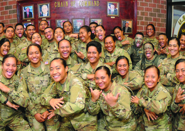 Strength in numbers -- extended Samoan family of 41 invades Fort Lee to train