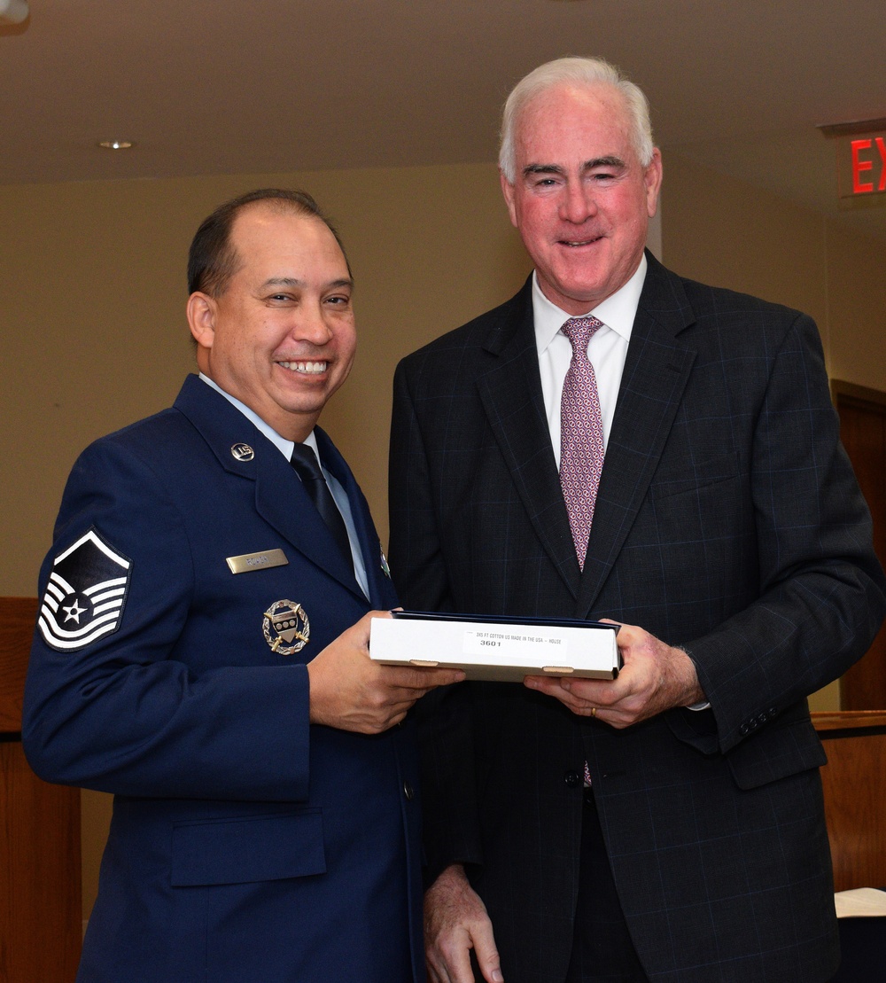 Airman recognized by county for his service