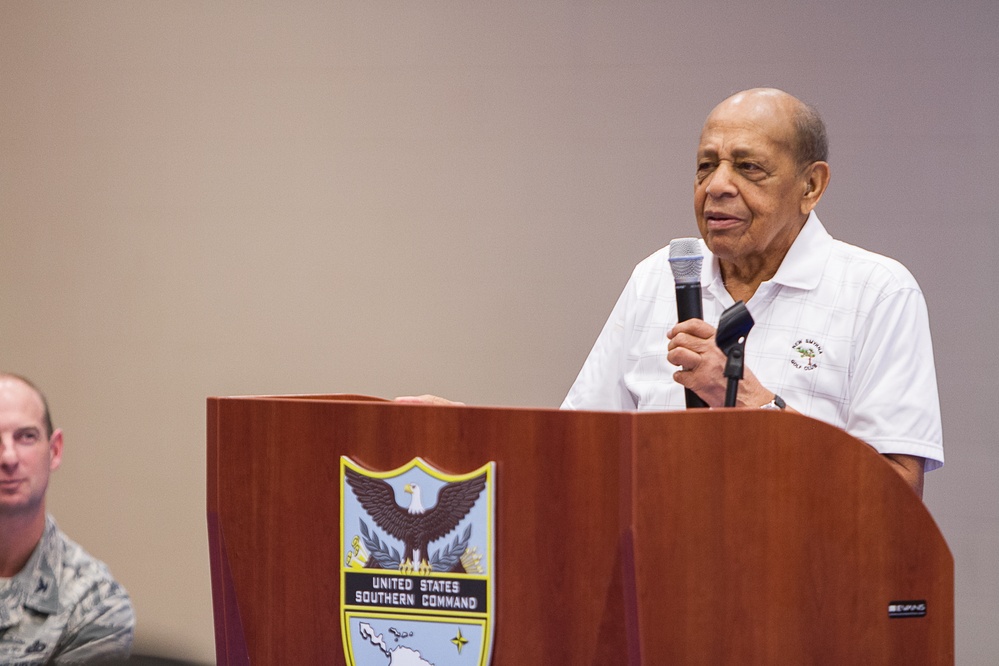 Dr. Harold Brown of the renowned Tuskegee Airmen visits SOUTHCOM