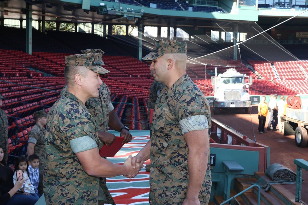 Marines promoted at Fenway Park