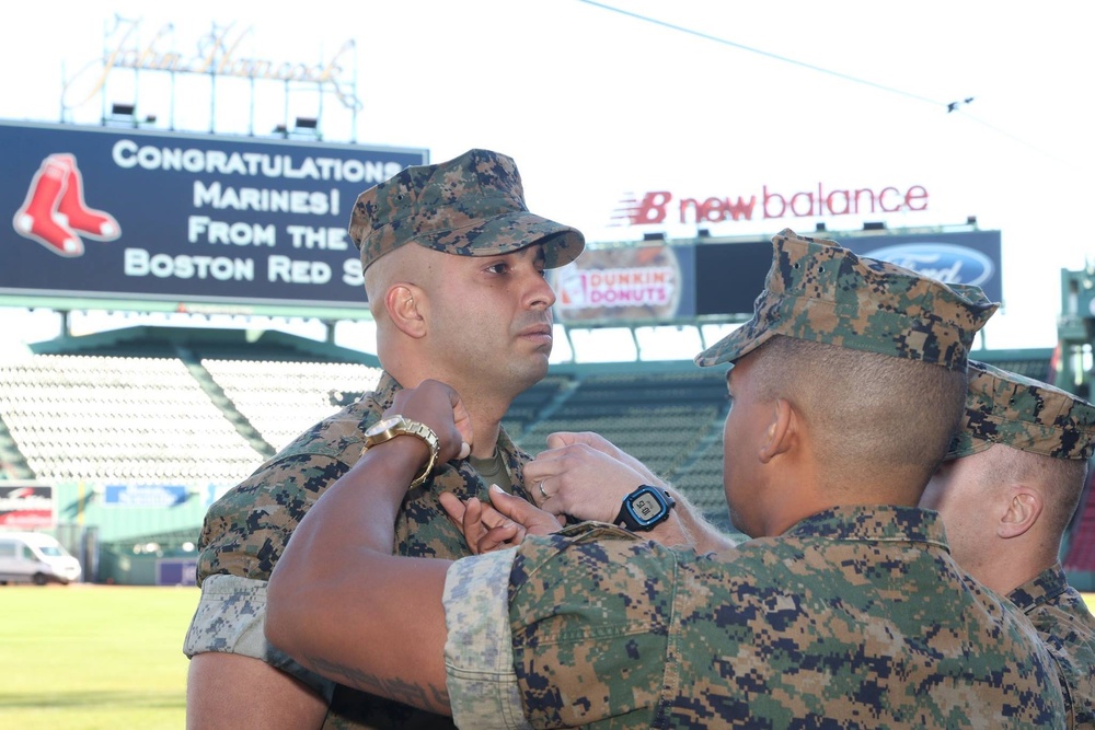 Marines promoted at Fenway Park
