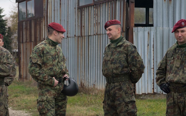 U.S. and Serbia perform airborne insertion exercise