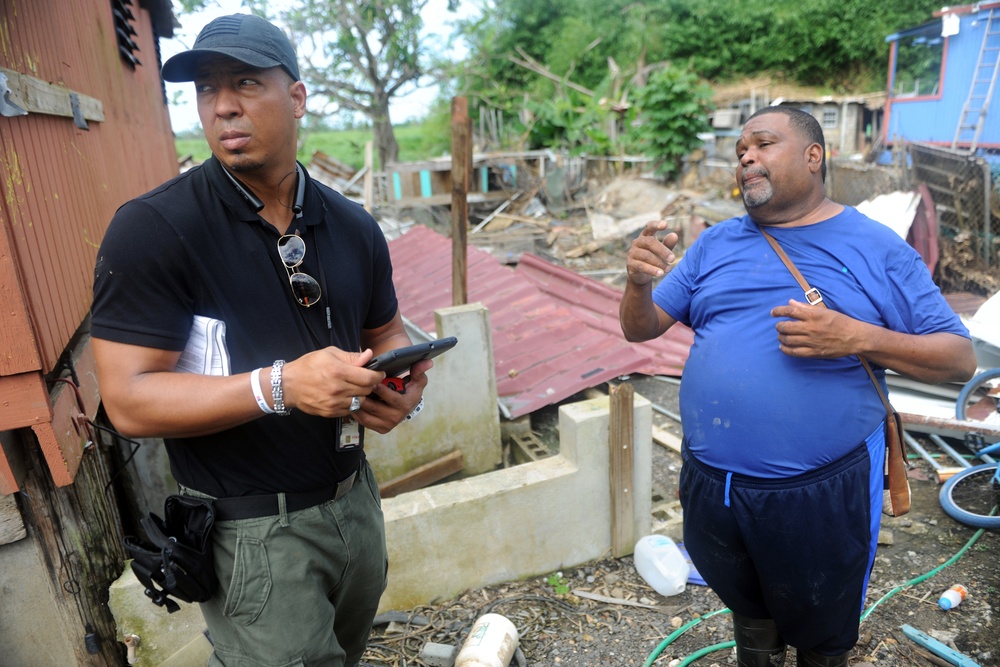 FEMA Home Inspection of Hurricane Damage in PR