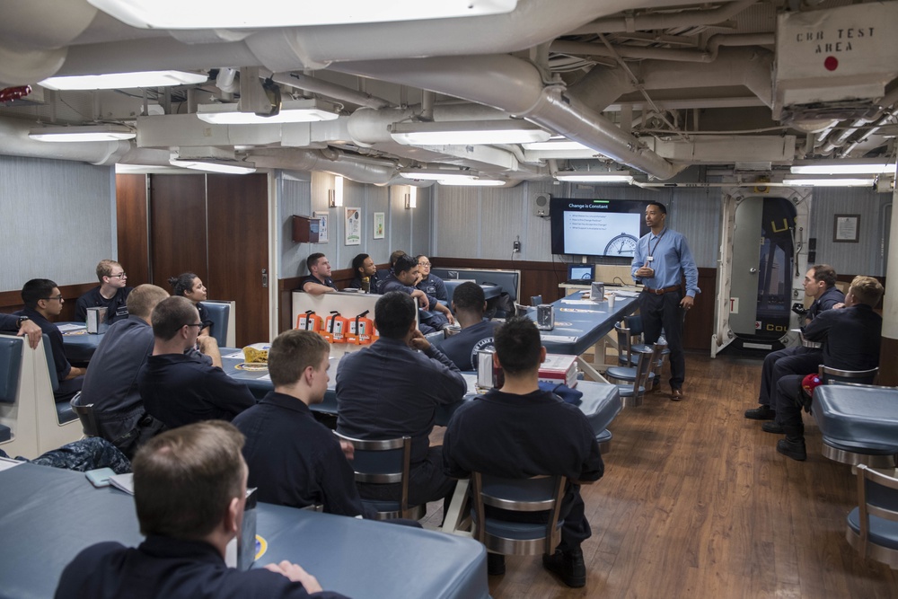 USS Lake Erie (CG 70) Sailors participate in post-deployment training