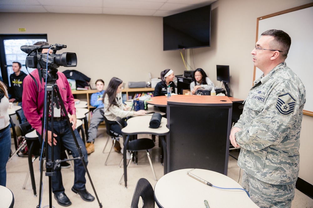 107th ATKW Airmen and History Channel Team Up at Local High School