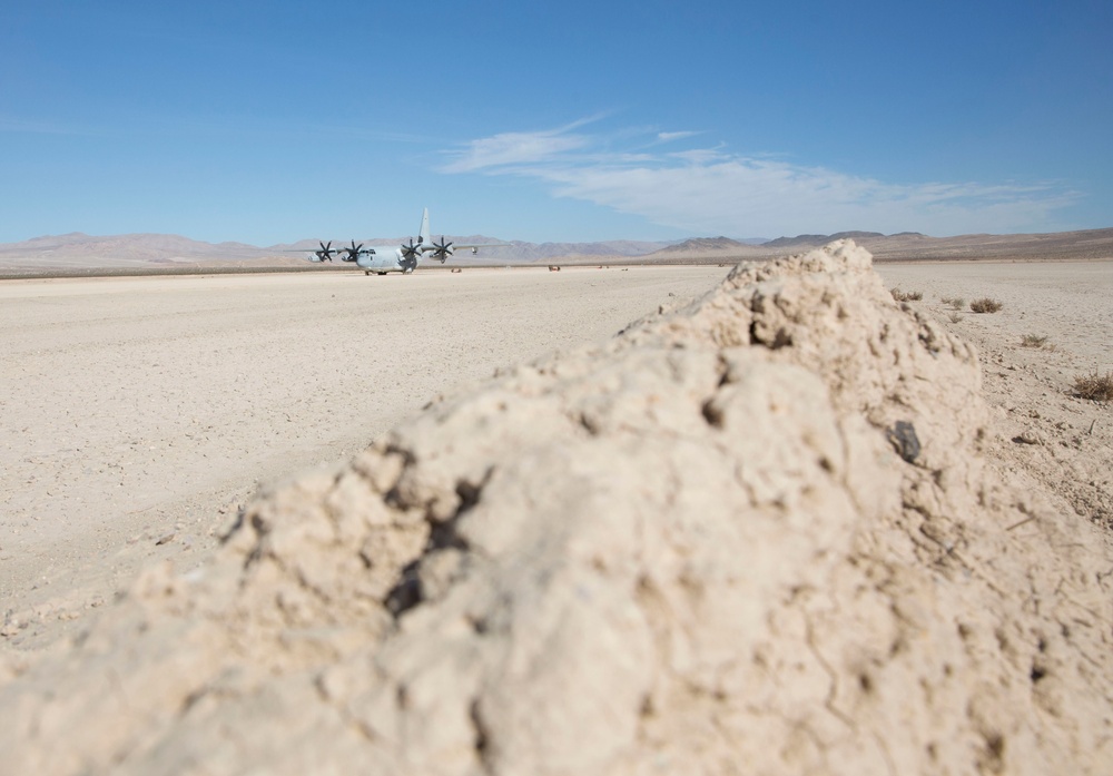 Uneven grounds: VMGR-352 Marines perform desert landings