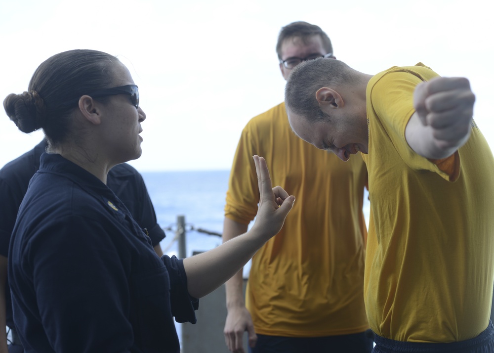 Nimitz Sailors Participate in OC Spray Course