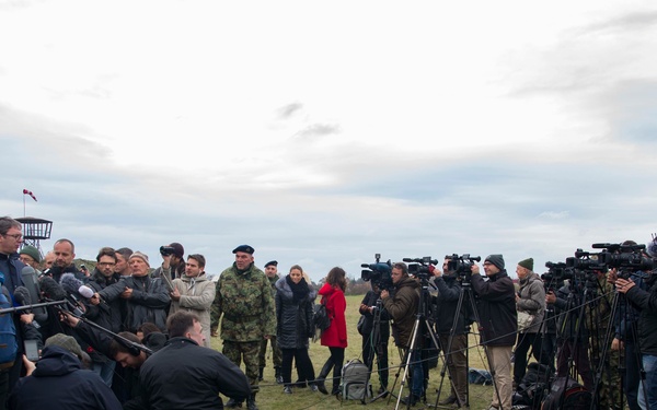 U.S. and Serbia perform airborne insertion exercise