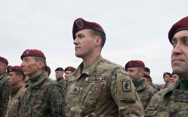 U.S. and Serbia perform airborne insertion exercise