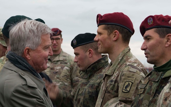 U.S. and Serbia perform airborne insertion exercise